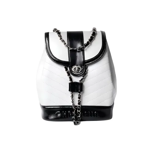 CHRISBELLA PU Backpack Small Size Unisex White