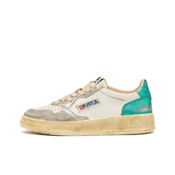 AUTRY Medalist Wear Resistant Low Top Skateboard Shoes Women's White Silver Green