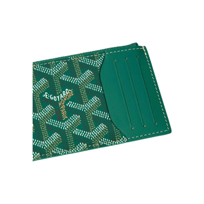 GOYARD Canvas Card Holder Unisex Green-6