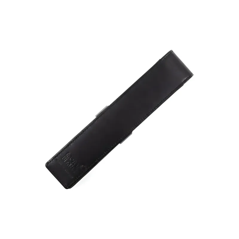 MONTBLANC Cow Leather Pen Case Clutch Unisex Black-2