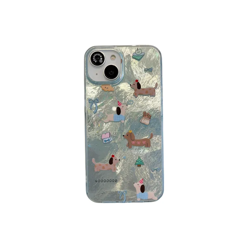 Sopi Acrylic Material Baguette Bacon Dog Stand Phone Cases Compatible With IPhone 16/15 Pro Max/Apple 13/14 Pro Max/12-3
