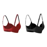 [2 Pcs for 20 Yuan off]Ink Black+Lucky Red (U Back-Letter Shoulder Strap Style)