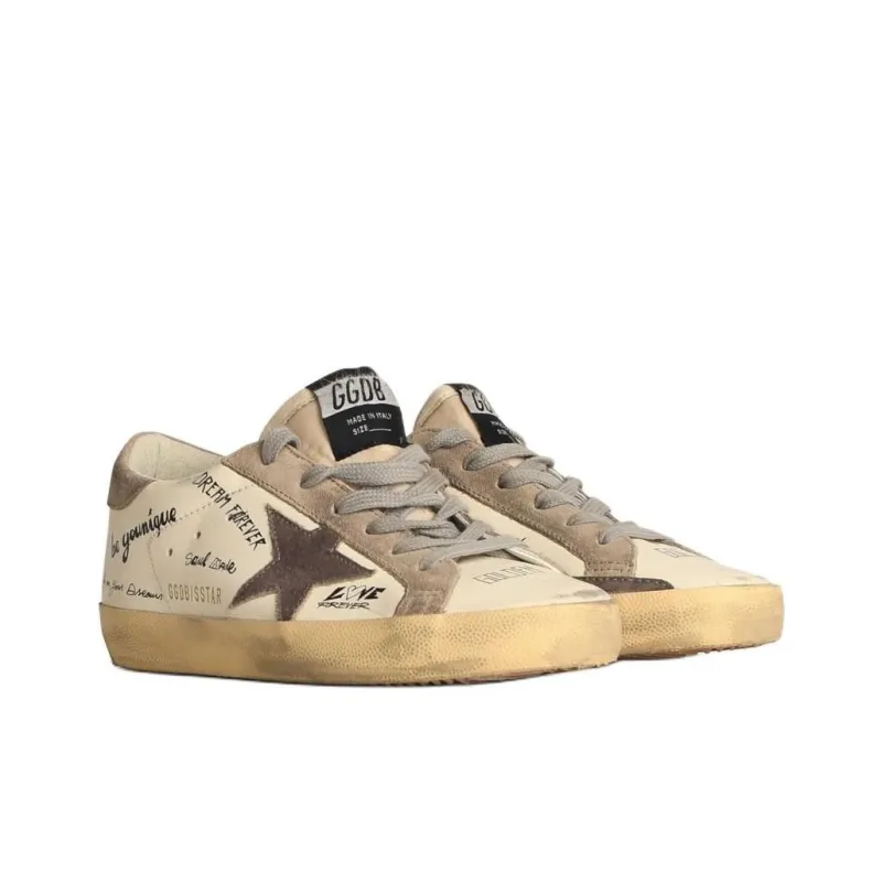 Golden Goose Low Top Skateboard Shoes Women's Beige-2