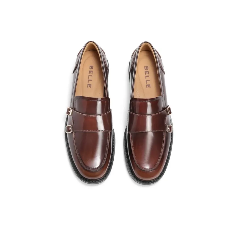 BELLE Loafers Women's Black, Red Brown-7