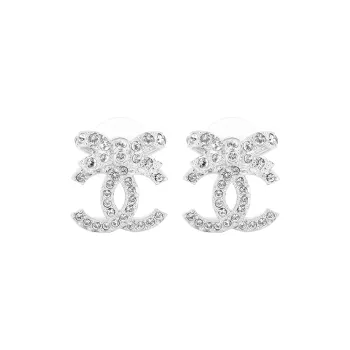 CHANEL Earrings Women's Silver