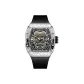 Silver Case Black Strap