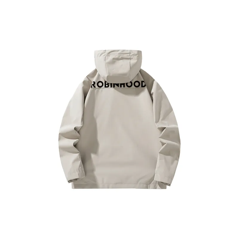 ROBINHOOD Waterproof And Windproof Windbreaker Jacket Unisex Black-29