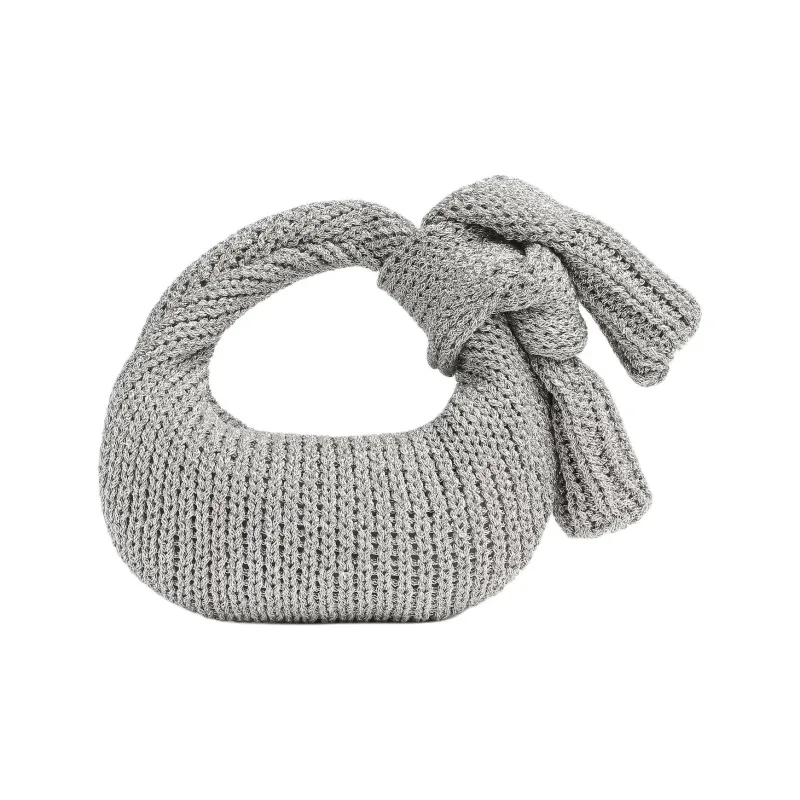 Bottega Veneta Nylon Handbag Mini Women's Silver-2