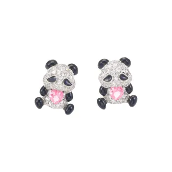Vegetarian S925 Silver Stud Earrings Women's