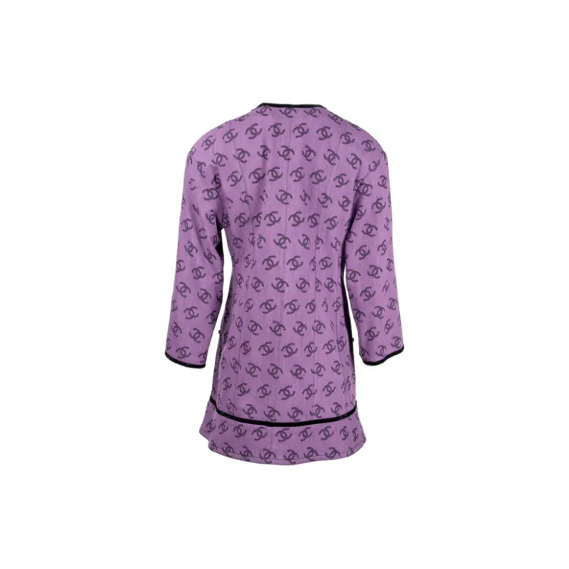 CHANEL 1986 1988 Interlocking CC pattern Jacket-1