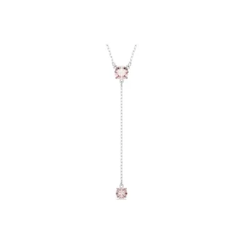 Swarovski Attract Crystal, Rhodium Plated Necklaces Women's Pink