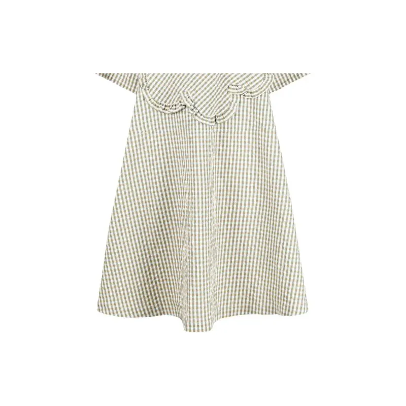 KENZO Short Sleeved Dress Women's Khaki-5