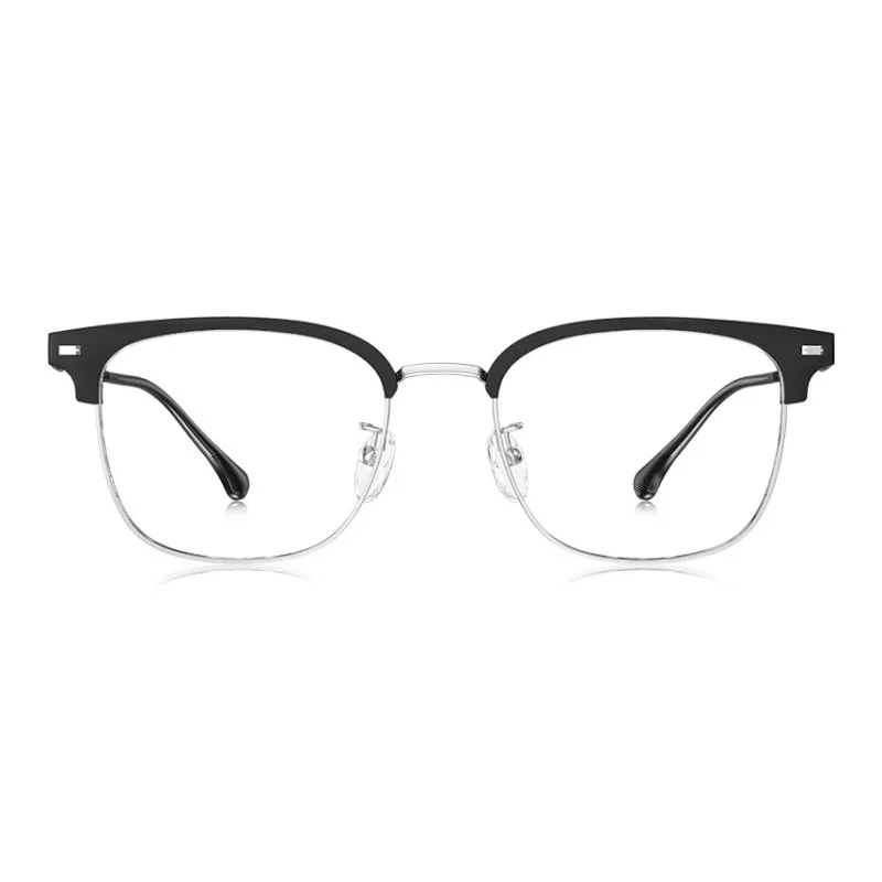 PARIM Titanium Silicone Browline Eyeglass Frames Men's-2
