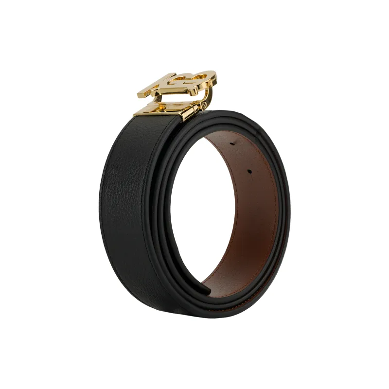 Burberry Reversible Monogram buckle Leather Belt-2
