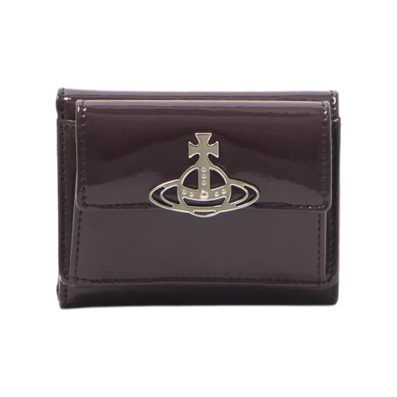 Vivienne Westwood Cow Leather Wallet Mini Women's Brown-0
