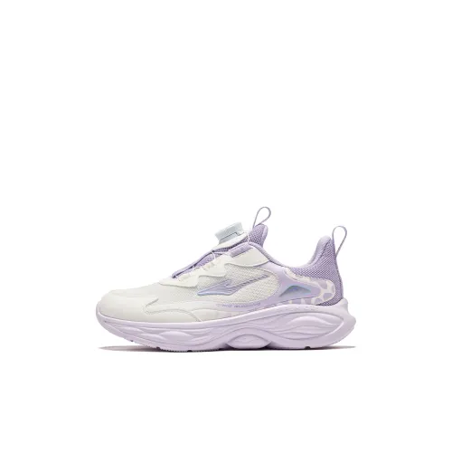 ERKE KIDS Cushioning Abrasion Resistant Breathable Slip Resistant Low Top Running Shoes White Purple Kids'