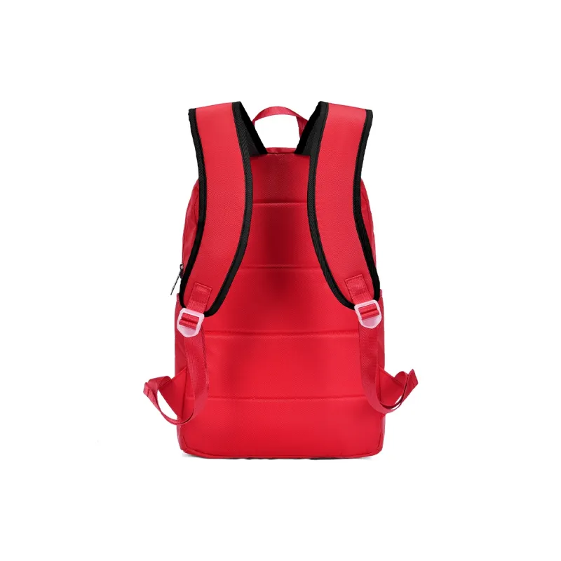 TURN UP Nylon Laptop Bag For Middle And High School Students Large Size Unisex Red-3