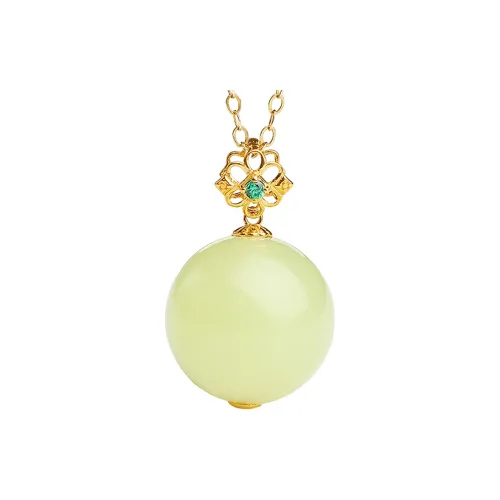 Oriental Jade Necklaces Yellow Jade Women's