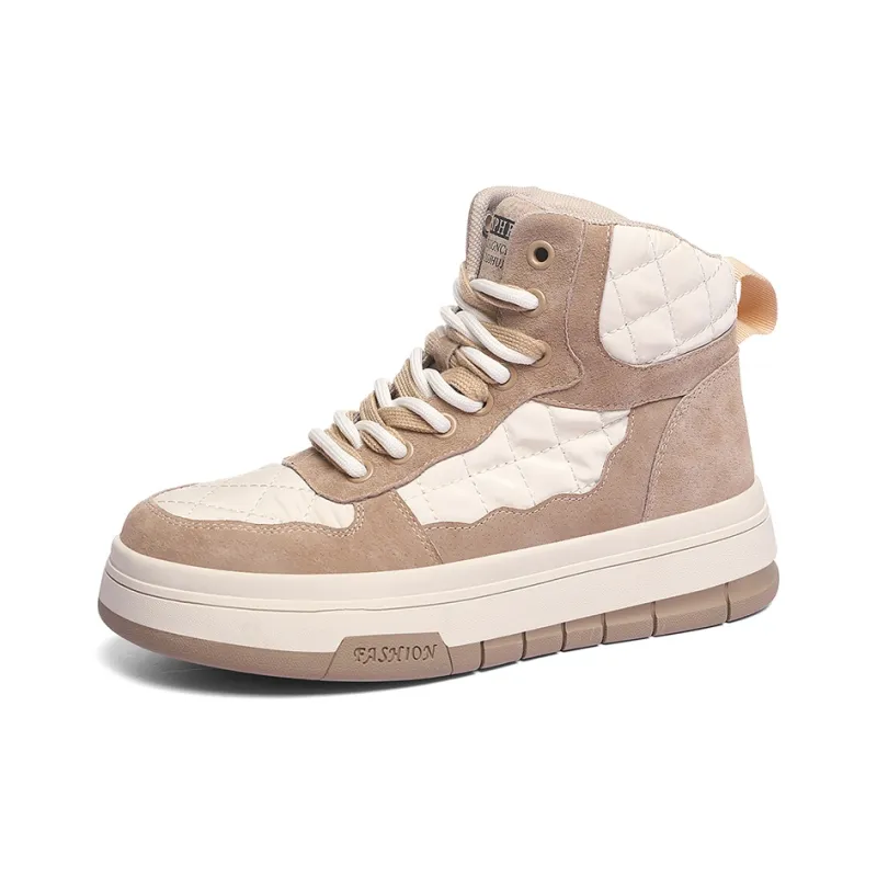 Golden Silk Rabbit Water-Resistant Cushioning Wear-Resistant Support High-Top Skateboard Shoes Women's-7