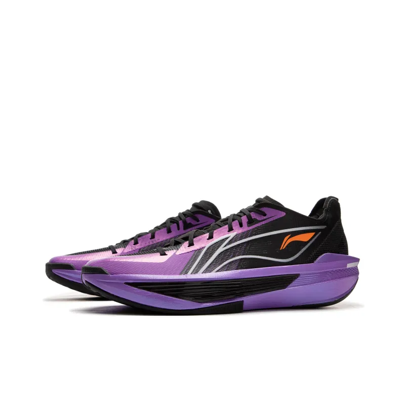 LiNing ULTRALIGHT Cushioning, Slip Resistant, Abrasion Resistant, Rebound Grip Low Top Basketball Shoes Men's Purple-2