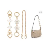 White Four-Leaf Clover+Cherry Blossom Extender Chain+Decorative Chain 40cm