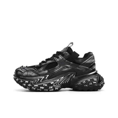 ABCYLM Cushioning Slip Resistant Coverage Low Top Chunky Sneakers Men's