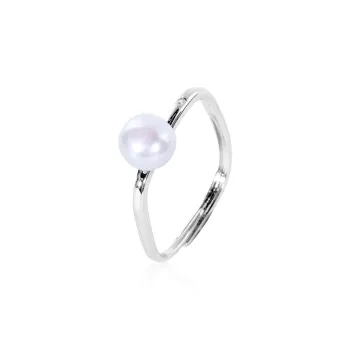 IDOKAWA Freshwater Pearl Rings Unisex Silver
