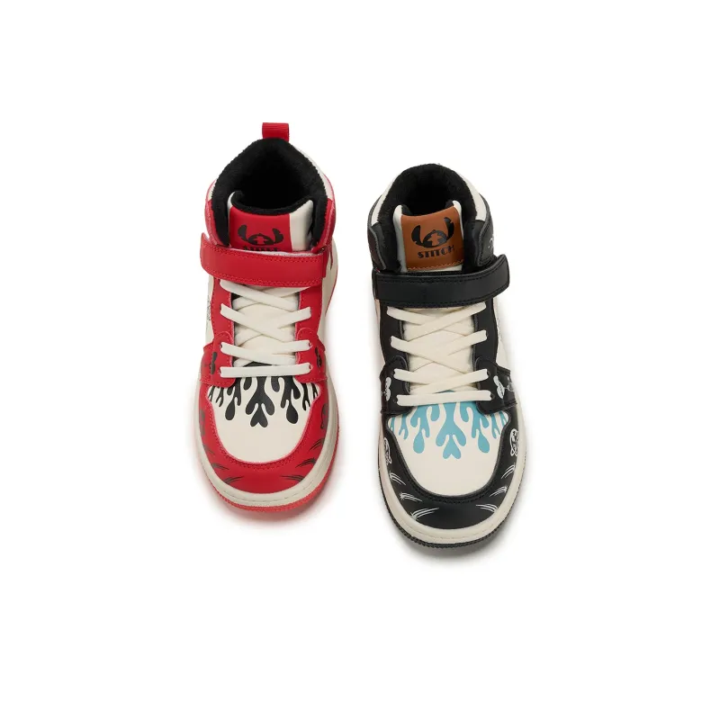 Disney Stitch Series Slip-Resistant Anti-Kick Cushioning Rebound Warm High-Top Kids' Skateboarding Shoes Kids'-3