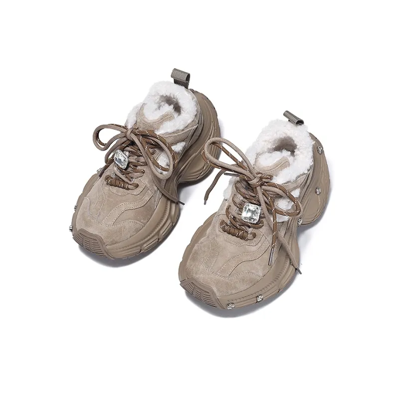 SELAIYA Thermal Low Top Chunky Sneakers Women's-2