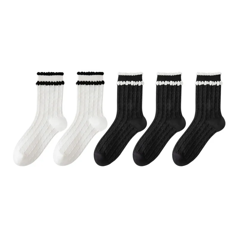 MIIOW Mid Calf Socks Women's 5 Pack-14