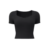 Patchwork Short-Sleeved Starburst Black