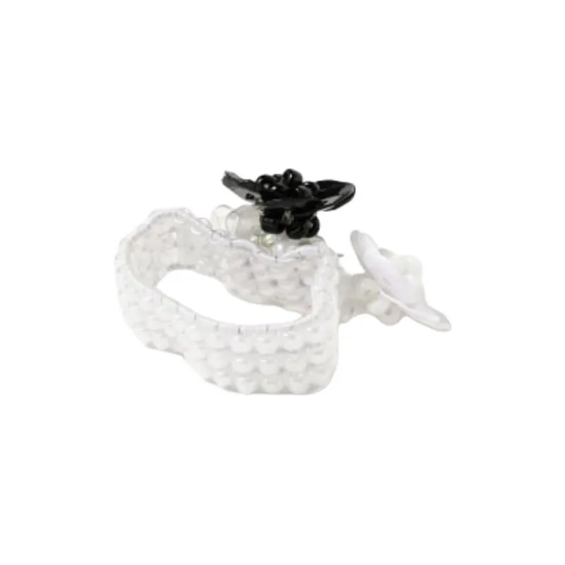 Beams Glass Beads, Sequins Rings Women's Black White/Orange Blue/Yellow Purple-2