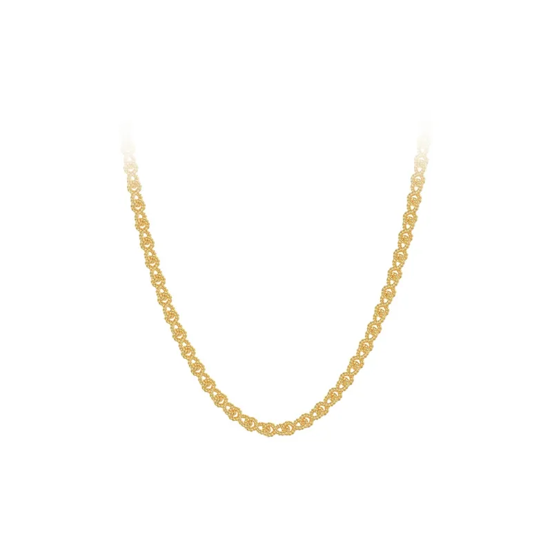 Mistova JEWELRY Eco Friendly Copper White Gold Plated Knot Necklace Unisex-1