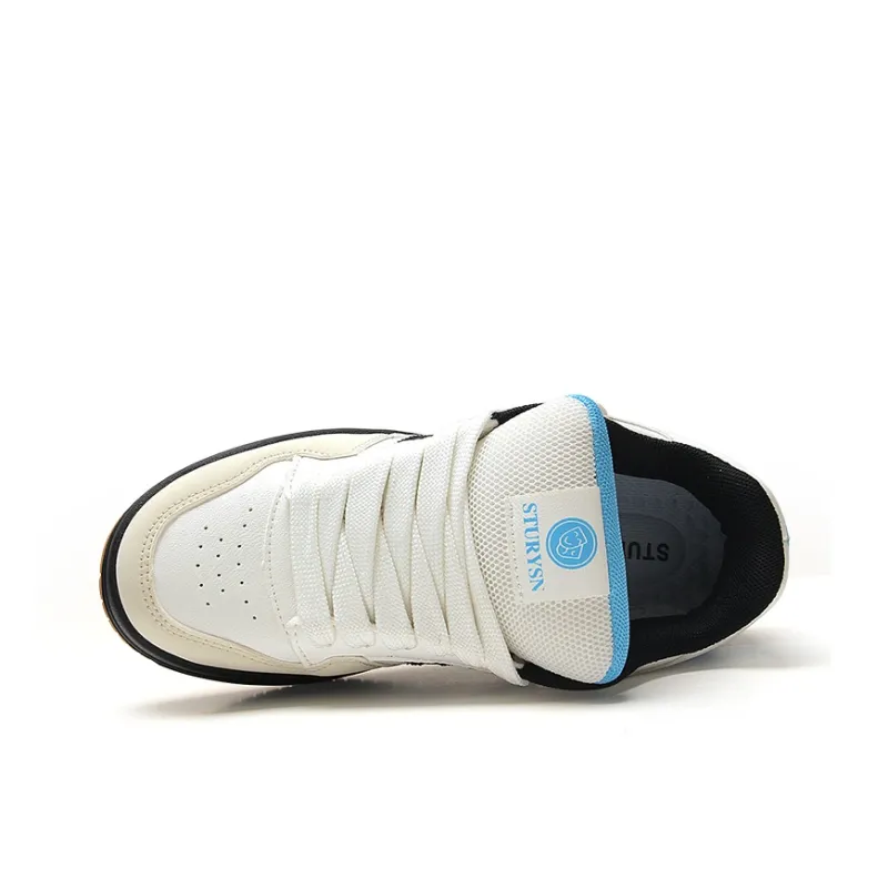 STUR YSN Wear resistant And Lightweight Low Top Skateboard Shoes Unisex White Black Blue-5