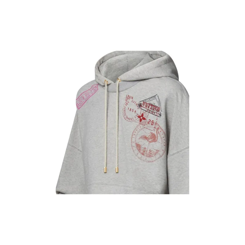 LOUIS VUITTON Travel Stamp Cropped Hoodie-4