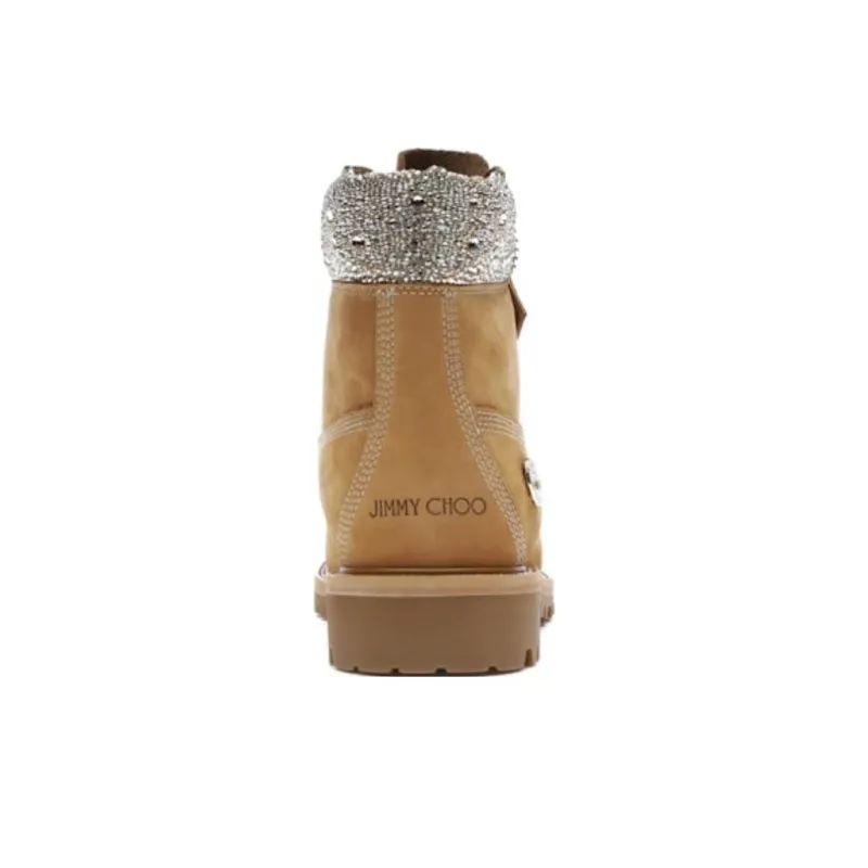 Timberland 6' Boot Jimmy Choo Premium Wheat Swarovski Crystal-2