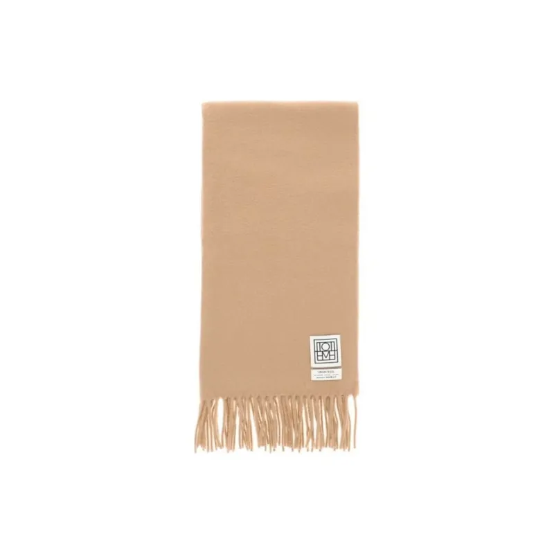 TOTEME Wool Knit Scarves Women's Brown-0