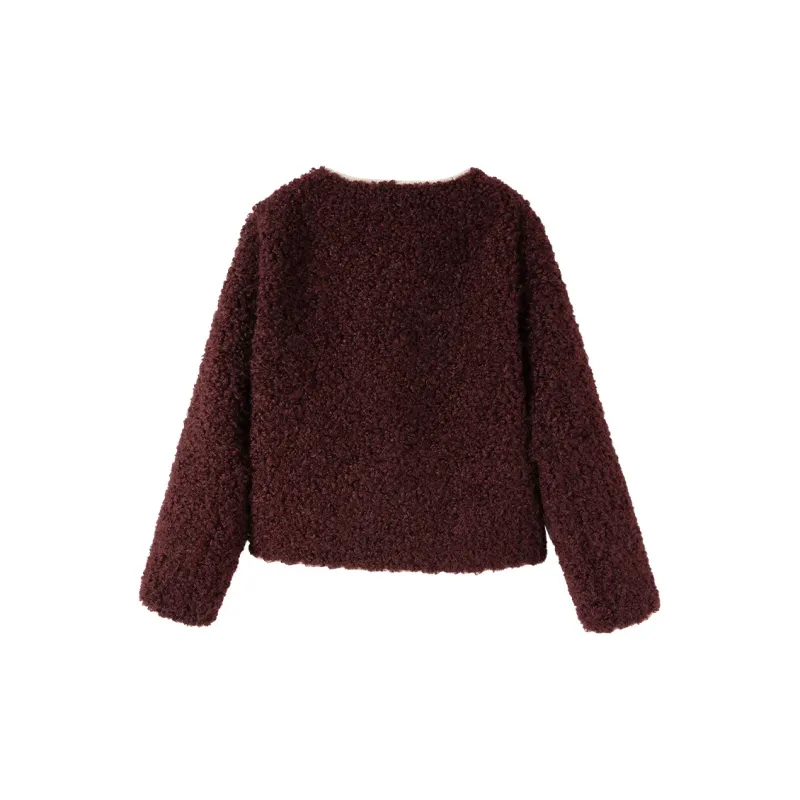 XIANGYING Velvet feel Coat Women's Ancora Red-1