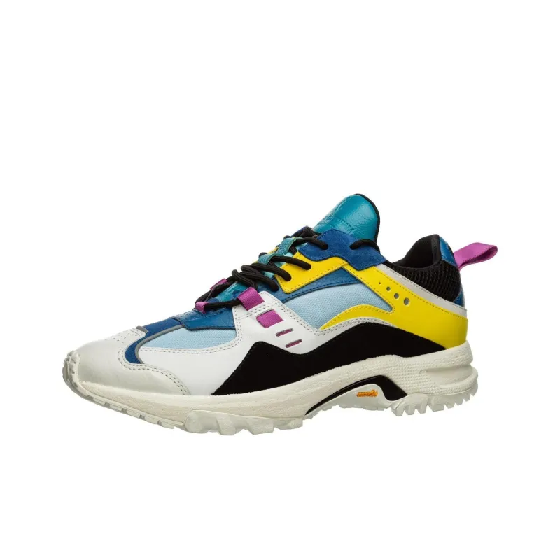 MARCELO BURLON COUNTY OF MILAN Low Top Casual Shoes Men's Blue Yellow Purple-3