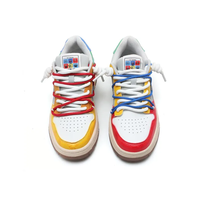 Yamid Slip Resistant, Abrasion Resistant, Breathable Low Top Skateboard Shoes Unisex Mismatched Couple Shoes-9