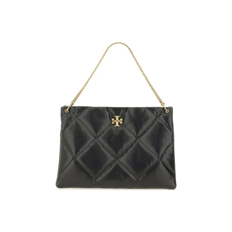 TORY BURCH Kira Diamond Quilt Satchel Black-0
