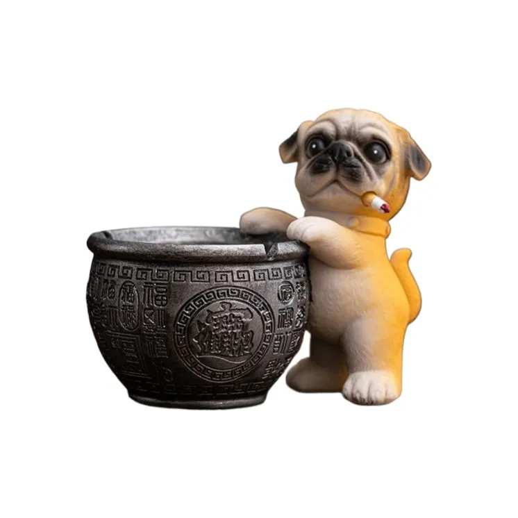 KERPA Creative Baofu Ashtray Anti Spatter For Home Use Living Room Small Storage Ornament Carving All Styles-2