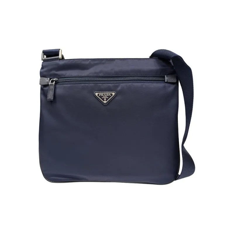 PRADA Nylon Crossbody Bag Shoulder Bag Men's Dark Blue-0