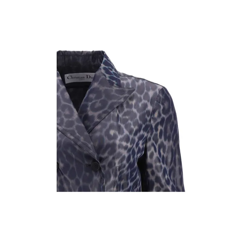 DIOR Leopard Printed Double Breasted Jacket-4