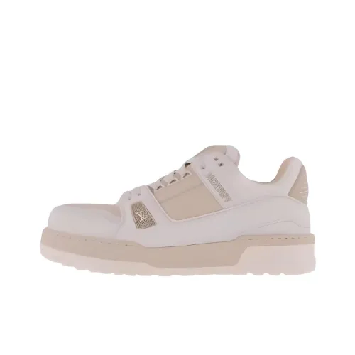 LOUIS VUITTON Trainer Maxi Low Top Skateboard Shoes Women's Beige