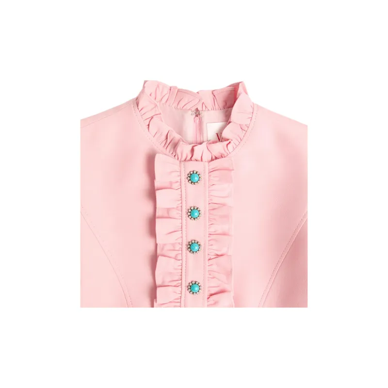 Valentino FW24 Short Sleeved Dress Women's Pink-6