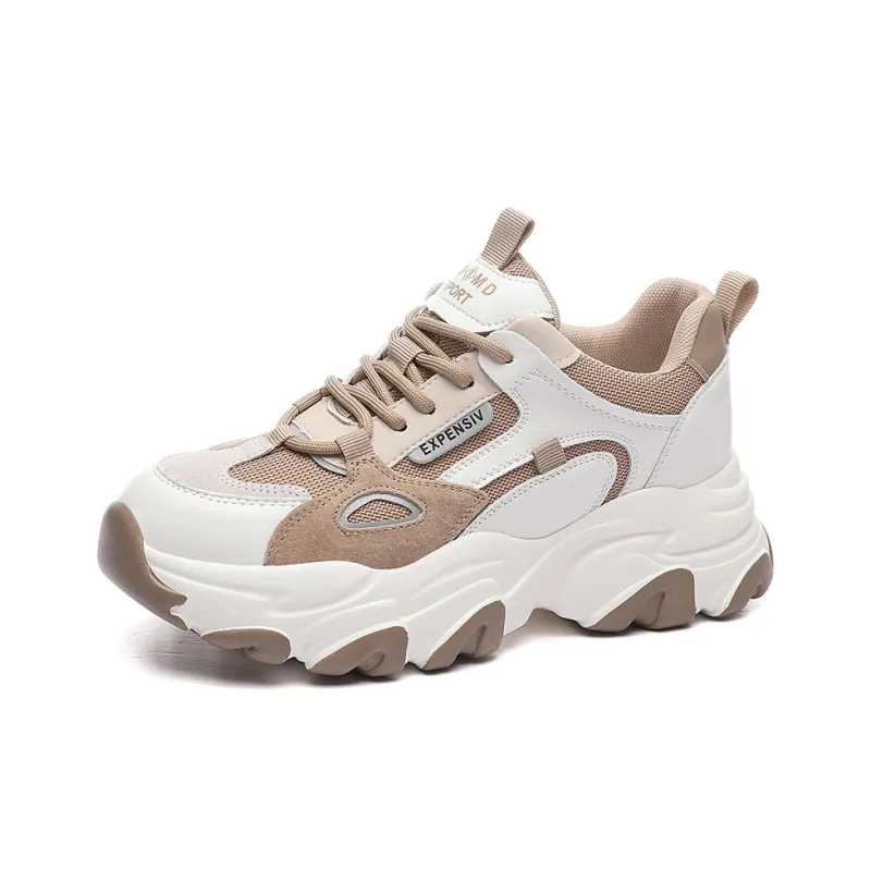 Golden Silk Rabbit Cushioned Anti Slip And Wear Resistant Lightweight Low Top Chunky Sneakers Women's-6