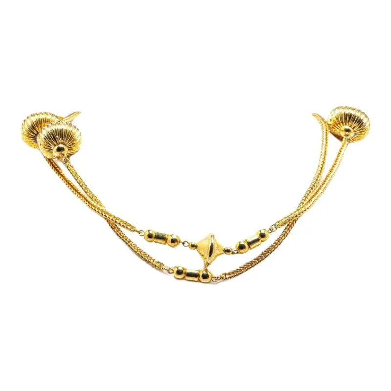 SAINT LAURENT 2000-2023 Plated Long Costume Necklace-1