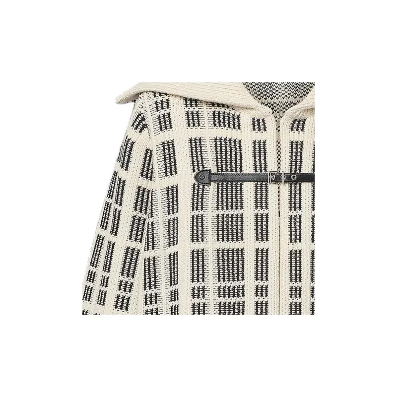 LOUIS VUITTON Graphic Tweed Knit Coat-1