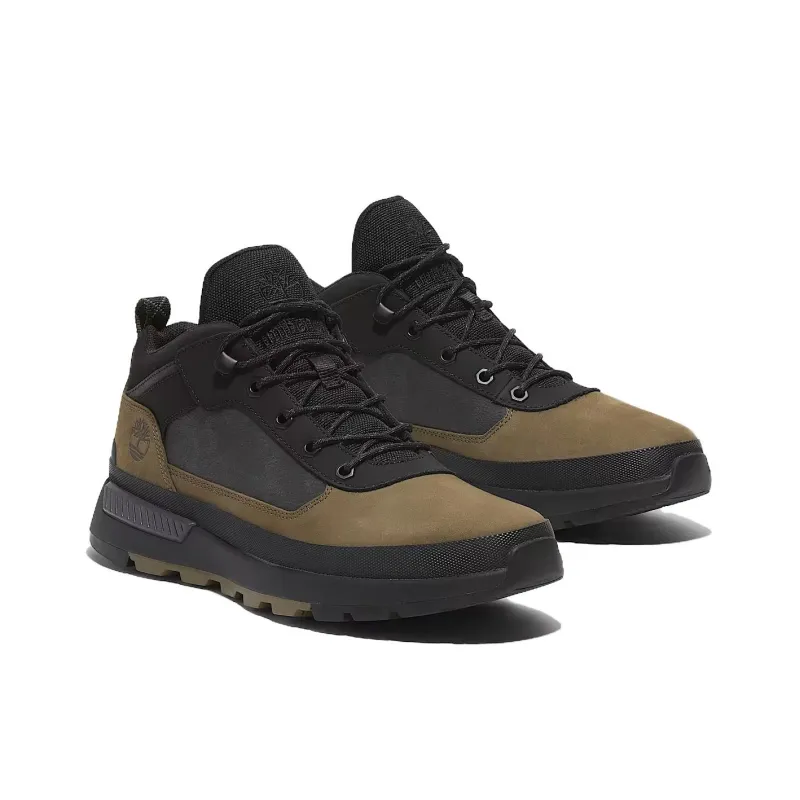 Timberland Field Trekker Anti-Slip Wear-Resistant Mid-Top Casual Shoes Men's Brown Black-2